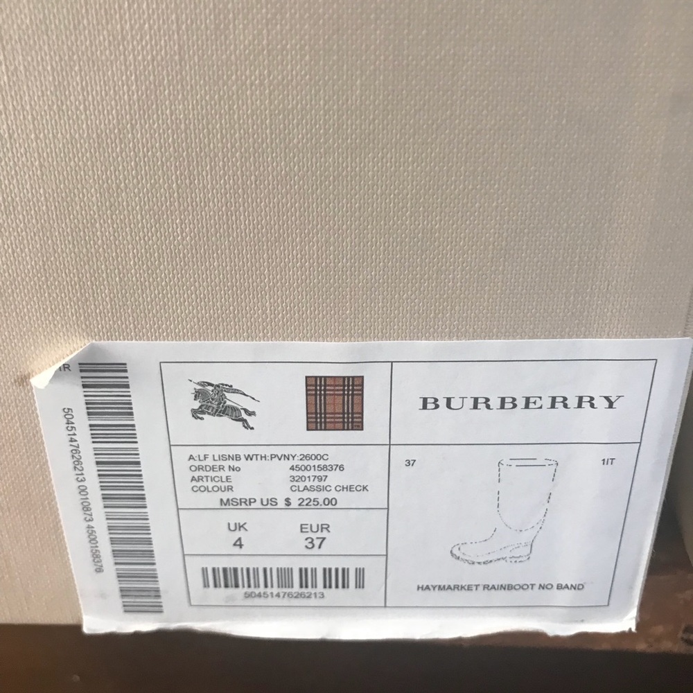 Burberry Rain Boots - Picture 5 of 6